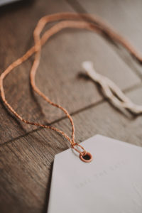 Save-the-date card, detail, cord, blur,