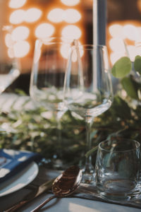 Wedding, table, set, detail, glasses,