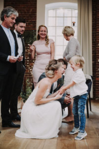 Wedding, bride, boy, fun, guests, smile,