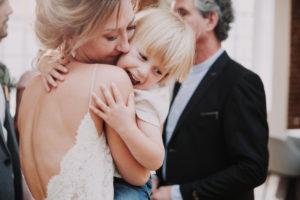Wedding, bride and boy, hug, 