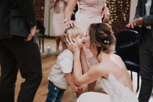 Wedding, bride, boy, kissing,