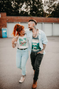 Young couple in love, outside