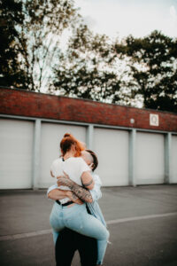 Young couple in love, outside