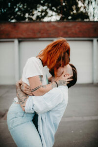 Young couple in love, outside