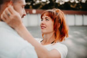 Young couple in love, outside