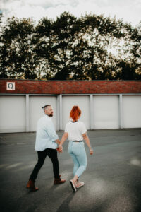Young couple in love, outside