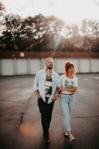 Young couple in love, outside