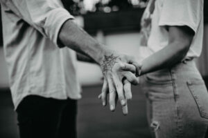 Young couple in love, outside