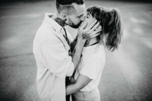 Young couple in love, outside