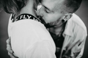Young couple in love, outside