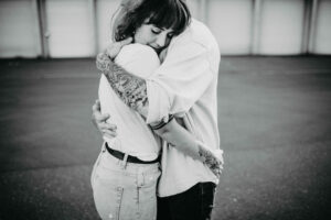 Young couple in love, outside