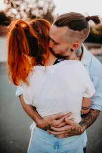 Young couple in love, outside