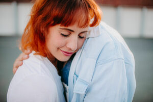 Young couple in love, outside