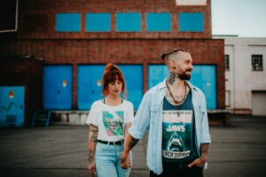 Young couple in love, outside