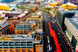 over the roofs of Berlin with views around the Potsdamer Platz over the roofs of Berlin with views around the Potsdamer Platz