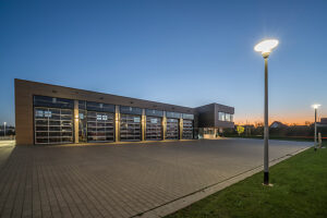 Germany, Lower Saxony, Wolfenbüttel, Fire station of the volunteer fire department