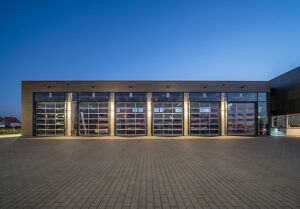 Germany, Lower Saxony, Wolfenbüttel, Fire station of the volunteer fire department