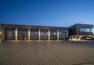 Germany, Lower Saxony, Wolfenbüttel, Fire station of the volunteer fire department
