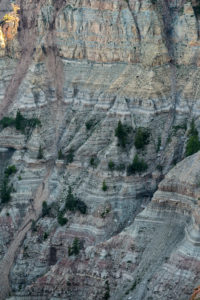 Aldein, Province of Bolzano, South Tyrol, Italy. G Aldein, Province of Bolzano, South Tyrol, Italy. Geoparc Bletterbach. Layers of rock in the Bletterbach Gorge