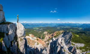 Aldein, Province of Bolzano, South Tyrol, Italy. Geoparc Bletterbach. View from the Aldeiner Weißhorn down to the Bletterbach Gorge Aldein, Province of Bolzano, South Tyrol, Italy. Geoparc Bletterbach. View from the Aldeiner Weißhorn down to the Bletterbach Gorge