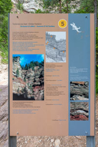 Aldein, Provinz Bozen, Südtirol, Italien. Geoparc Bletterbach. Aldein, Provinz Bozen, Südtirol, Italien. Geoparc Bletterbach.