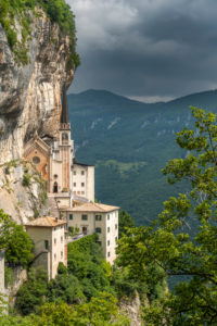 Ferrara di Monte Baldo, Verona Province, Veneto, Italy. The pilgrimage church of Madonna della Corona Ferrara di Monte Baldo, Verona Province, Veneto, Italy. The pilgrimage church of Madonna della Corona