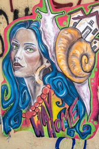 Athens, Greece. Street art in the Psirri district (also Psiri or Psyri)