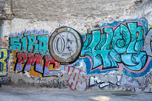 Athens, Greece. Street art in the Psirri district (also Psiri or Psyri)