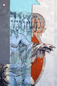 Athens, Greece. Street art in the Psirri district (also Psiri or Psyri)