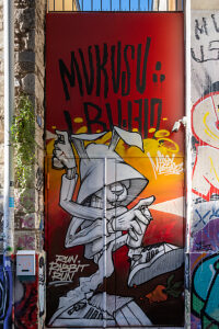 Athens, Greece. Street art in the Psirri district (also Psiri or Psyri)