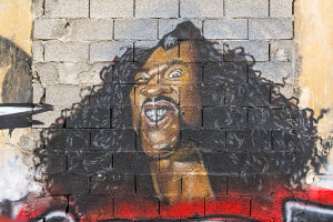 Athens, Greece. Street art in the Psirri district (also Psiri or Psyri)