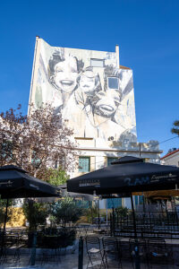Athens, Greece. Street art in the Psirri district (also Psiri or Psyri)