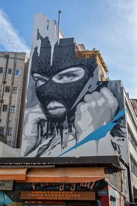 Athens, Greece. Street art in the Psirri (also Psiri or Psyri) district, Apocalypse Now by INO