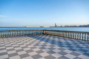 Livorno, Tuscany, Italy, Europe. The Terrazza Mascagni in Liivorno