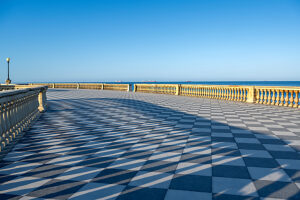 Livorno, Tuscany, Italy, Europe. The Terrazza Mascagni in Liivorno