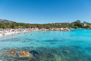 Capriccioli, Arzachena, Province of Sassari, Sardinia, Italy, Europe. One of the beaches near Capriccioli