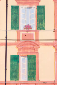 Typical Ligurian house facade, Camogli, Liguria, Italy, Europe Typical Ligurian house facade, Camogli, Liguria, Italy, Europe