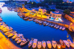 Historic old harbour and old city, Ciutadella, Menorca, Balearic Islands, Spain, Europe, Historic old harbour and old city, Ciutadella, Menorca, Balearic Islands, Spain, Europe,