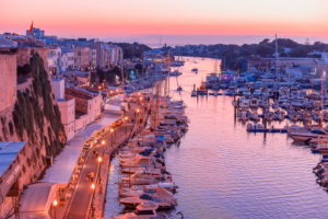 Historic old harbour and old city, Ciutadella, Menorca, Balearic Islands, Spain, Europe, Historic old harbour and old city, Ciutadella, Menorca, Balearic Islands, Spain, Europe,