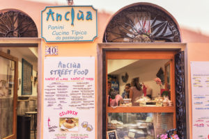 Food street shop, Portovenere, La Spezia district, Liguria, Ital Food street shop, Portovenere, La Spezia district, Liguria, Ital