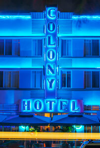 The Colony Hote on Ocean Drive, South Beach, Miami, Florida, USA