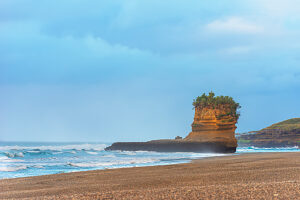 Rock formation shaped like a boot, Punakaiki, Paparoa National Park, South Island, New Zealand