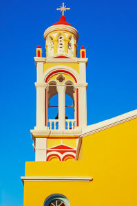 Orthodox church, Chorio, Symi Island, Dodecanese Islands, Greece