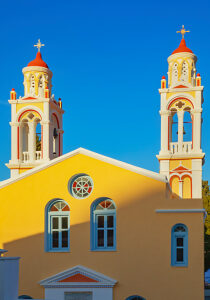 Orthodox church, Chorio, Symi Island, Dodecanese Islands, Greece