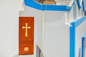 Megali Panagia church, Chorio, Symi Island, Dodecanese Islands, Greece