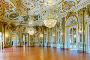 Queluz National Palace building interior, Queluz, Lisbon, Portugal