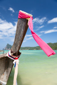 Typical longtail boat at Koh Phi Phi, Thailand, Andaman Sea, 