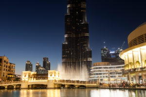 Dubai, Burj Khalifa and fountain show 