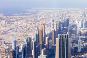 Dubai skyline from above