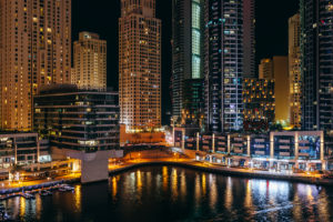 Dubai Marina at night
